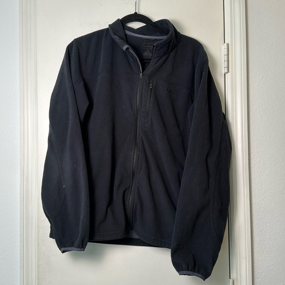 Men's L.L Bean Classic Full Zip Fleece Jacket Size Medium - Picture 1 of 6